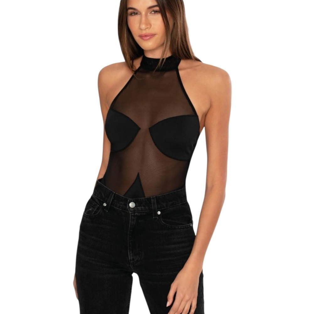 OW Clair Black Bodysuit size Small.